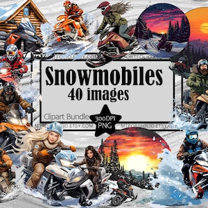 Sneeuwscooter clipart sneeuw machine PNG winter sneeuw mobiele bundel PNG-afbeeldingen transparant commercieel gebruik digitale download sublimatie dagboek