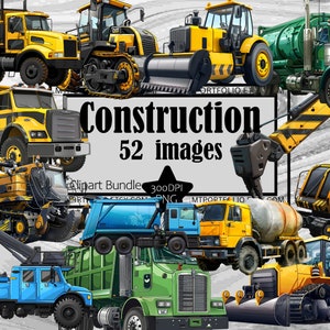 Baumaschinen Clipart Dump PNG Bagger Grafik Transparent Kommerziell Digital Download Sublimation Schwere Ausrüstung pt2