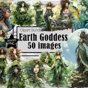 Deusa da Terra PNG Gráficos Transparentes Uso Comercial ~Download Digital Sublimação Junk Journal