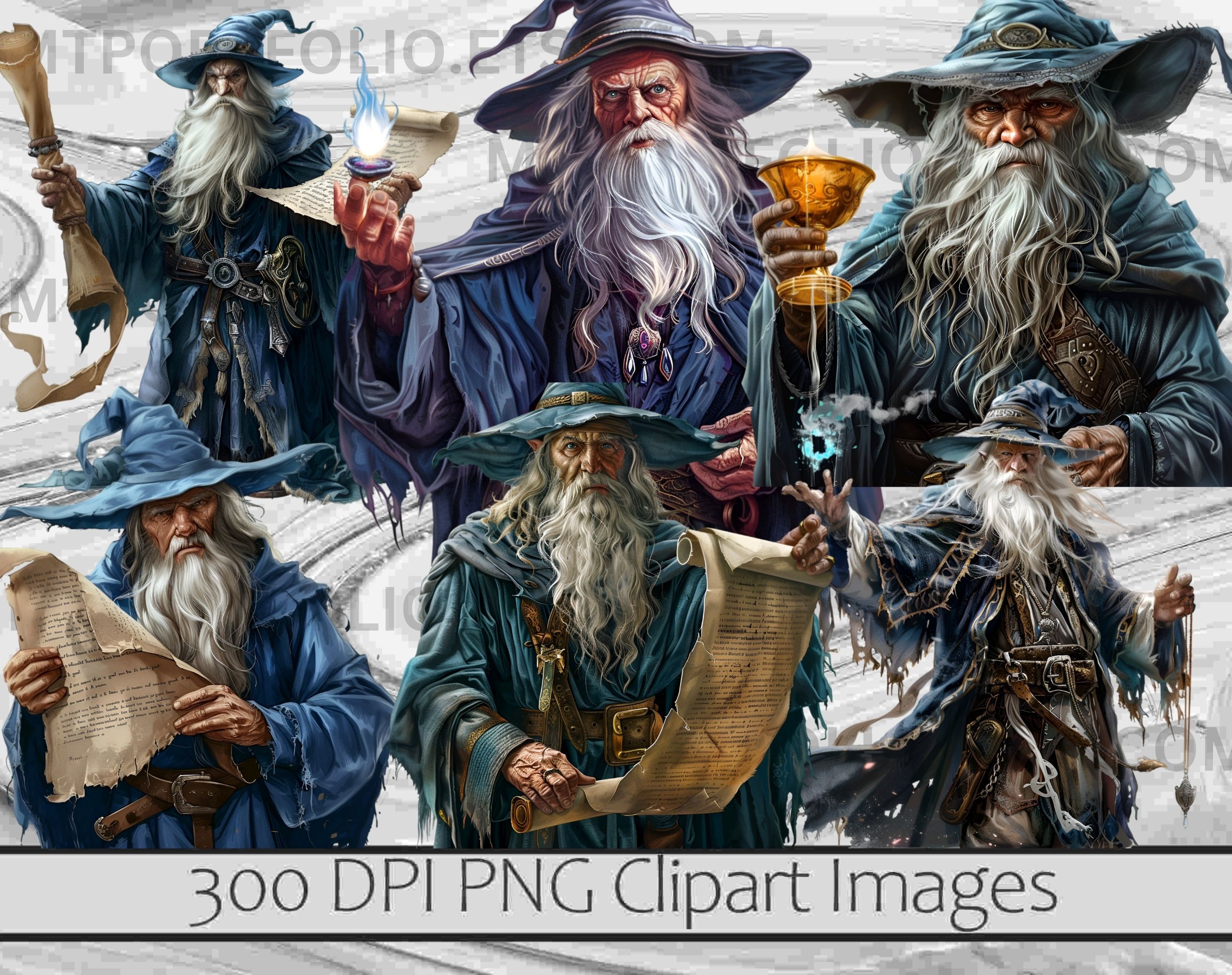 Wizard Graphics Wizard Clipart Wizard Robes PNG Bundle Magic Wizard Graphics ...