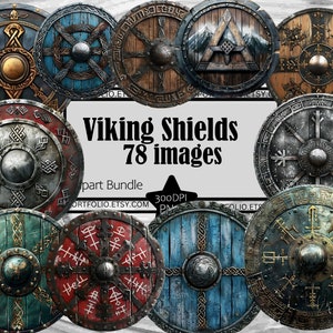 Wikinger Schild Clipart RPG Tabletop Schild PNG Mittelalter Schild Grafik Transparent Kommerzielle Nutzung Digital Download Sublimation Junk Journal