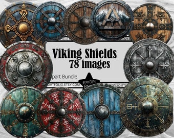 Viking Shield Clipart RPG Tabletop Shield PNG Medieval Shield Graphic Transparent Commercial Use Digital Download Sublimation Junk Journal