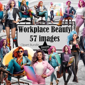Modernes Mädchen Boss Clipart Mode Girl Boss Babe Clipart Bundle Boss Lady PNG Entrepeneur Frau Clipart Papier Handwerk Junk Journal Girl Power