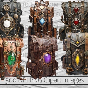 Fantasy Backpack Clipart Bag of Holding Cosplay RPG Gamer PNG Adventure ...