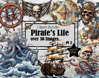 More Pirate Maps Treasure Skull Jolly Roger Crossbones Graphics Transparent Commercial License Incl. ~Digital Download Sublimation Journal