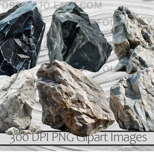 Rocks Clipart River Rocks PNG Graphic Obsidian Image Transparent Commercial License Digital Download Sublimation Zen Rock Stack Junk Journal image 4
