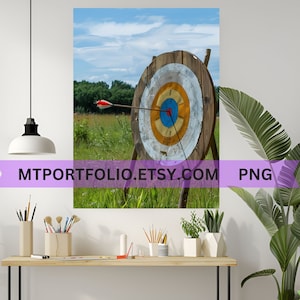 Archery Bullseye Printable Art Archery Target Wall Art Archery Practice Arrow Target Dorm Room Wall Art Modern Art - Instant Download