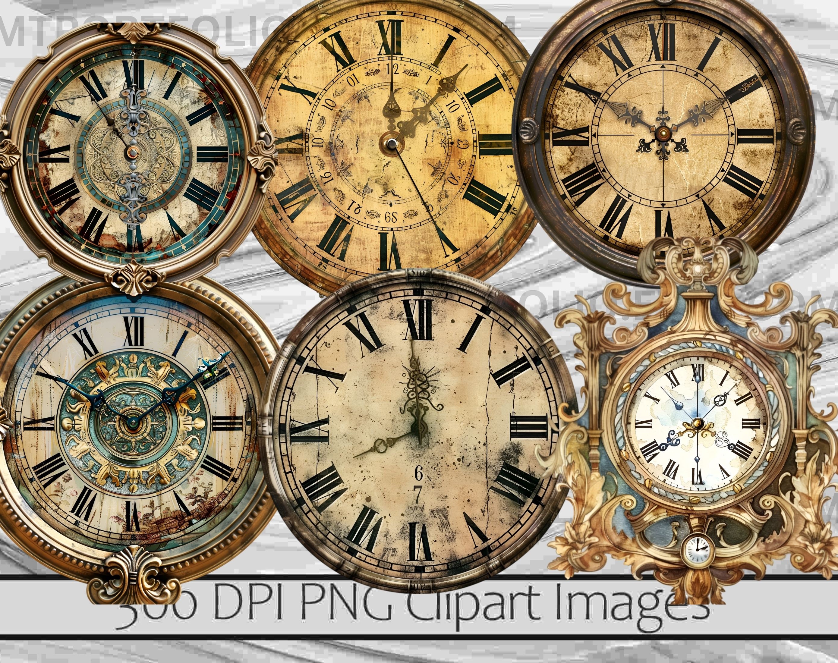 Vintage mantel clock collage element | Premium PSD - rawpixel, image size:2780x2200