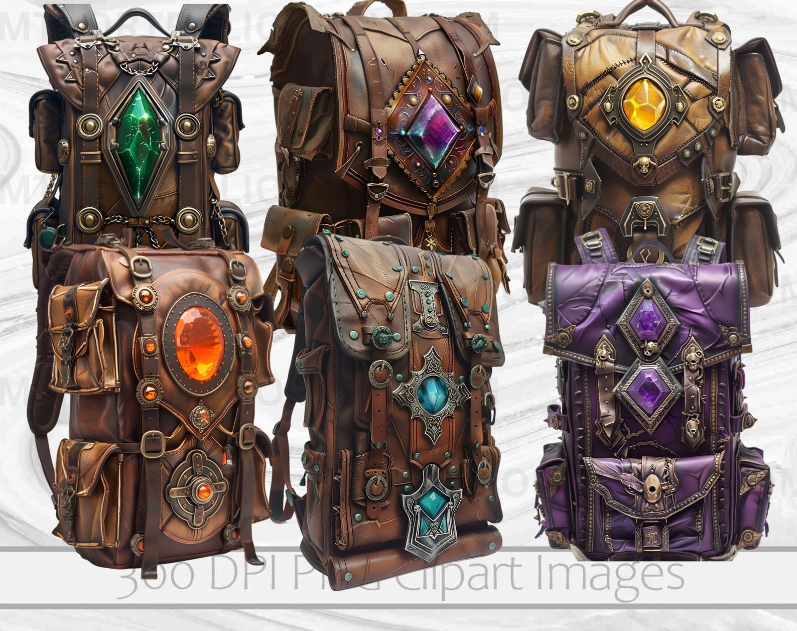Fantasy Backpack Clipart Bag of Holding Cosplay RPG Gamer PNG Adventure ...