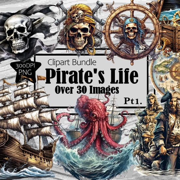 Pirate Maps Treasure Skull Jolly Roger Crossbones Graphics Transparent Commercial License Incl. ~ Journal indésirable de sublimation de téléchargement numérique