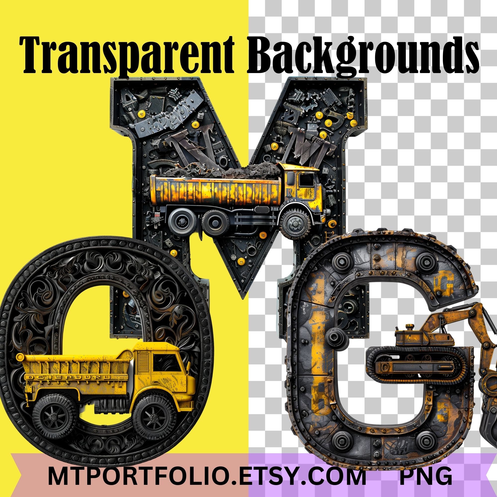Good Lettering In Construction Construction Letters PNG Mechanical Alphabet Individual Letters Clipart ...