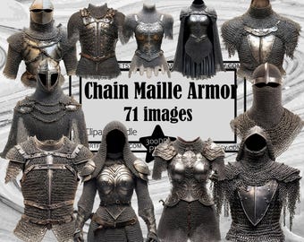 Chainmail Metal Armor Clipart Royal Chest Armor PNG Bundel Chain Armor PNG Tafelblad Gaming Clipart Battle Armor sublimatie Knight Armor PNG