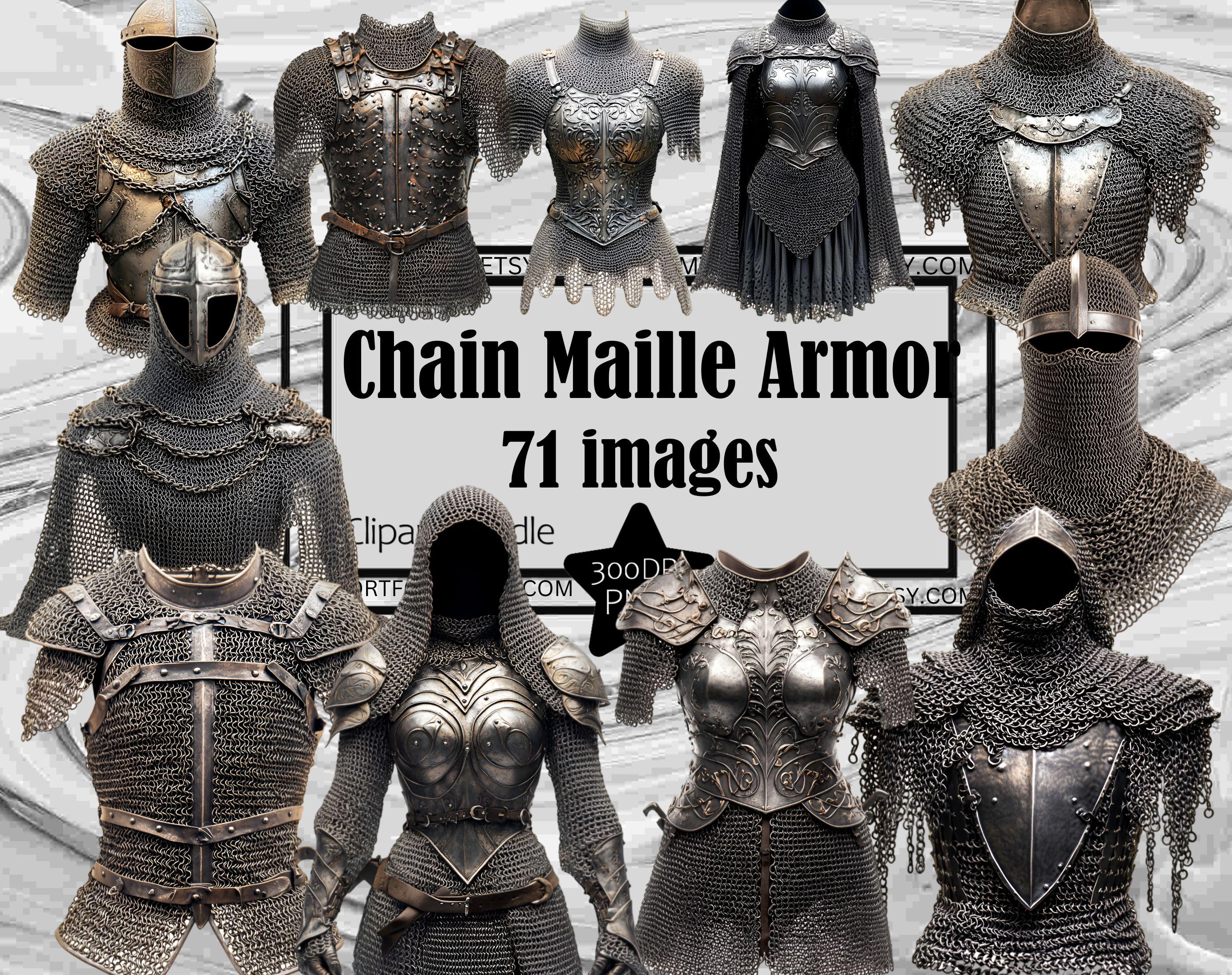 Maglia A Catena Medievale In Alluminio - Armatura Cavaliere, Taglia M, Argento, Anelli Rivettati 8mm - Foto 8