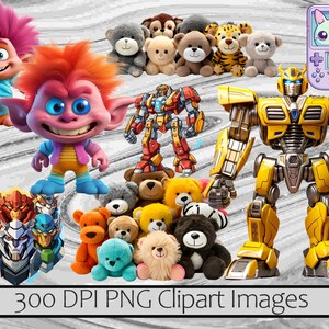 Retro 90s Clipart 90's Nostalgia PNG Graphics Bundle Digital Download Commmercial Tshirt Nerd Gift Retro Trendy Clipart image 3