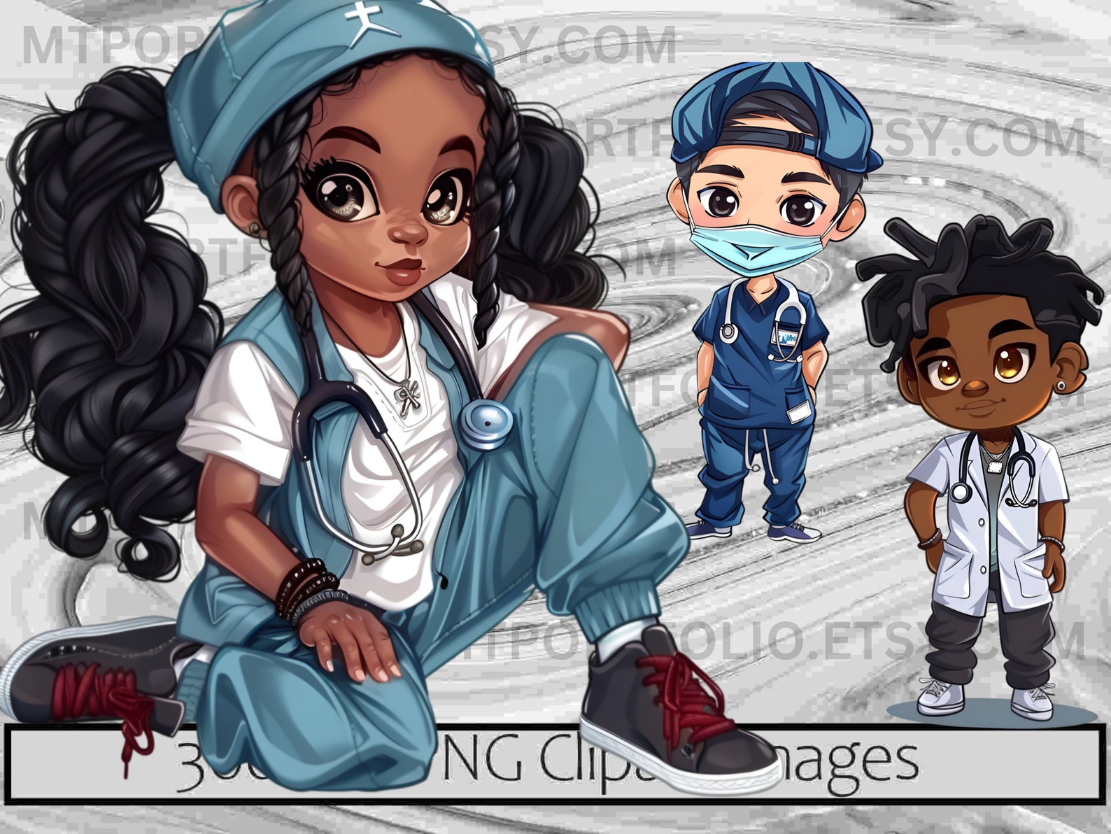 Chibi Nurse Clipart RN LPN Medical Png Digital Download Nurse Scrubs chibi-nurse-clipart-rn-lpn-medical-png-digital-download-nurse-scrubs