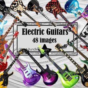 Elektrische gitaar Clipart Flying V Guitar PNG-bundel Metal Guitar Graphics PNG Rock Guitar Clipart Heavy Metal TShirt sublimatie PNG Wall Art