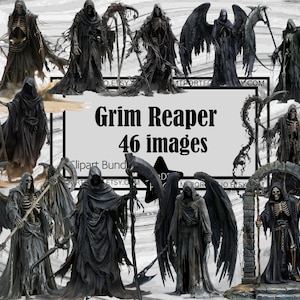 Sensenmann Clipart Gott des Todes PNG PNG Kommerzielle Nutzung Clipart Gothic Tshirt Engel des Todes Aufkleber Bundle