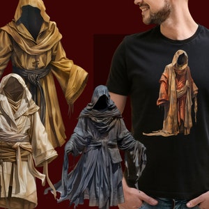 Mystical Robes Clipart Tattered Cloak PNG Cosplay Cleric Clipart ...
