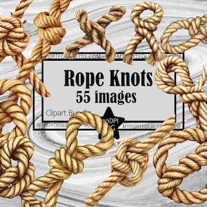 Seil Knoten Clipart Nautische Knoten PNG Seil Display Transparent Kommerzielle Digitaler Download Sublimation Journal Bundle