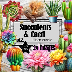 Cactus et plantes succulentes PNG CLIpart Saguaro Snake plante graphique Transparent licence commerciale téléchargement numérique Sublimation Junk Journal