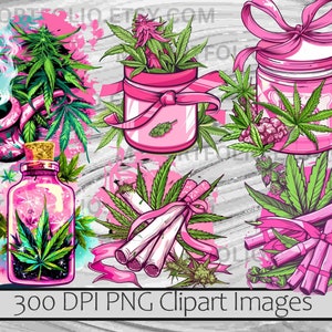 Cannabis Cake Clipart Weed Cupcake PNG Stoner Marijuana Bundle PNG Graphics Transparent Commercial Use Digital Download Sublimation Journal image 6