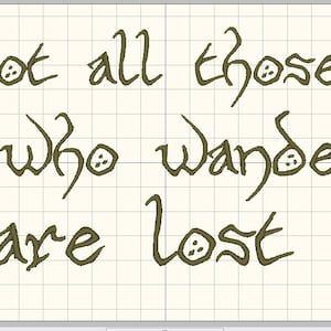 Not all diejenigen, die wandern sind verloren - Stickdatei 10x10 und 13x18 Inch Stickdatei