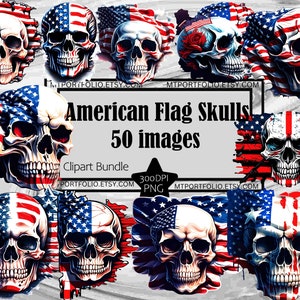 Amerikaanse vlag schedel clipart Amerikaanse vlag png patriottische schedel clipart digitale download sublimatie ongewenste tijdschrift clipart rood wit blauwe vlag