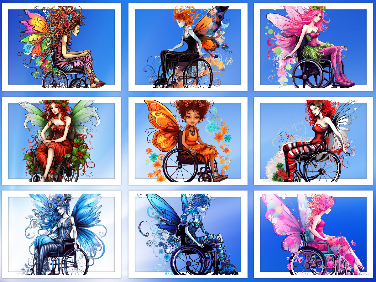 Graphics Fae Wheelchair Fairy Fae Disability Representation Graphics Transparent ...