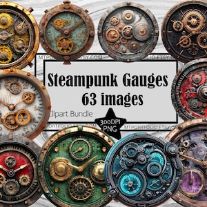 Steampunk PNG Steampunk Gauge PNG Zubehör Ausrüstung Grafiken transparente kommerzielle Nutzung digitaler Download Sublimation Junk Journal PNG