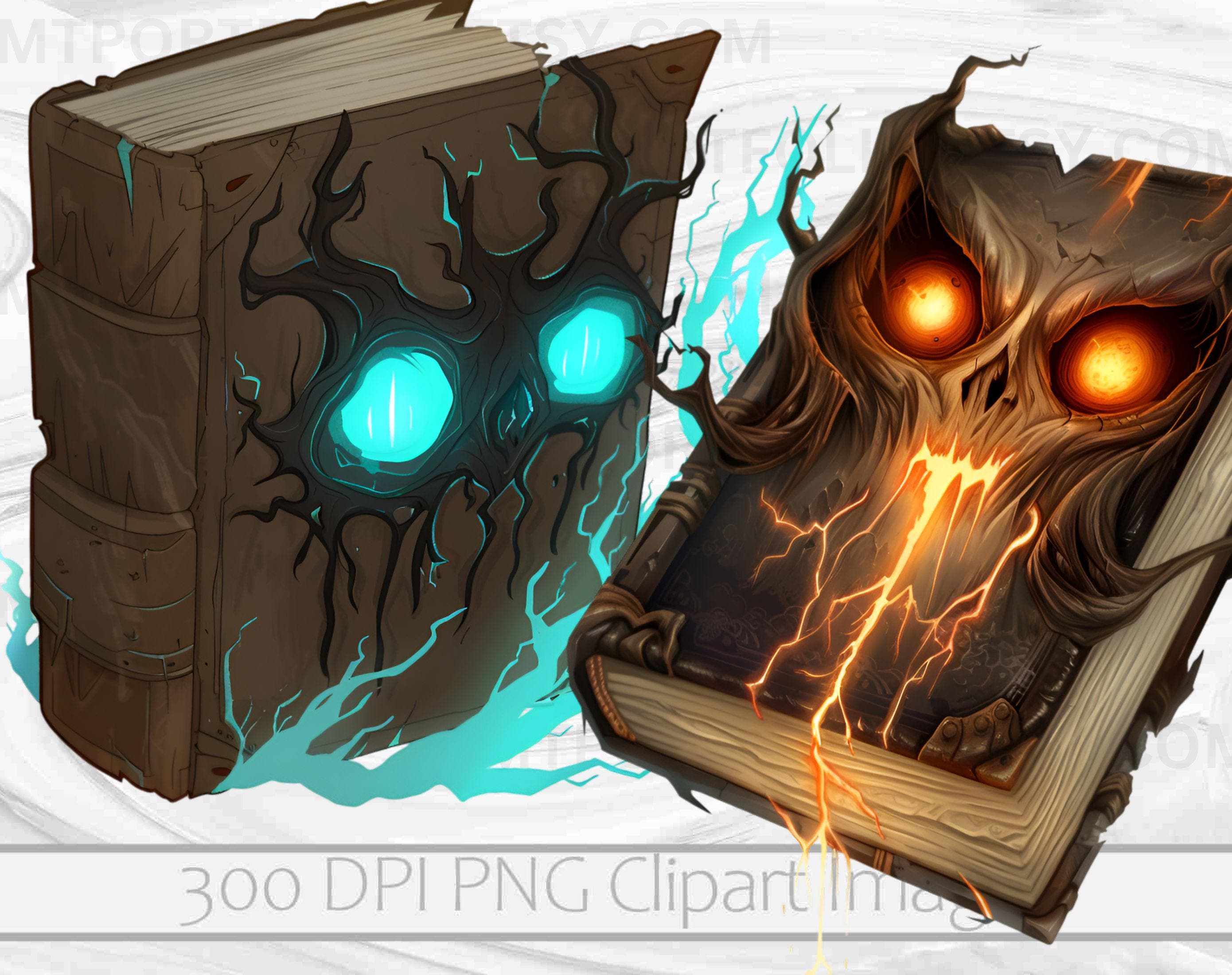 Haunted Book Clipart Spooky Book PNG Book of Monsters PNG Graphics ...