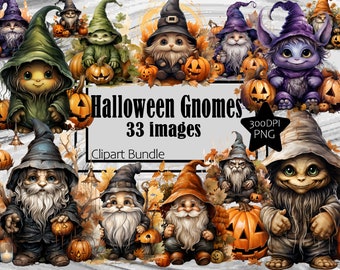 Halloween Wichtel Clipart Grafiken Transparent Kommerzielle Lizenz Inkl. ~ Digitaler Download Sublimation Junk Journal