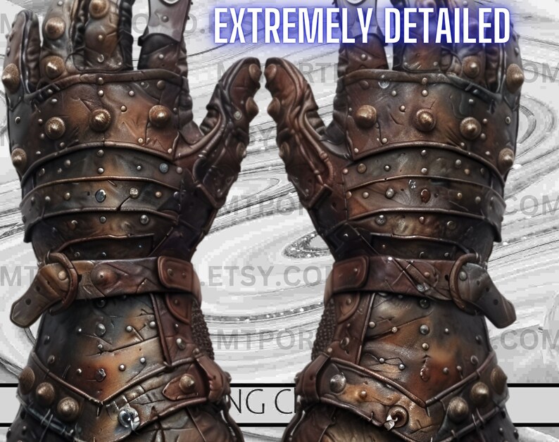 Leather Armor Clipart Leather Gloves PNG RPG Leather Gauntlet Bundle ...