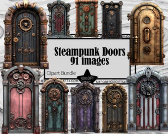 スチームパンクドアクリップアート スチームパンクポータルクリップ