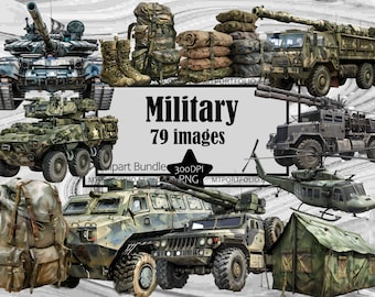 May include: A collection of military vehicles, including tanks, armored personnel carriers, and helicopters. The vehicles are all camouflaged in green and brown colors. There are also some military supplies, such as backpacks and sandbags.