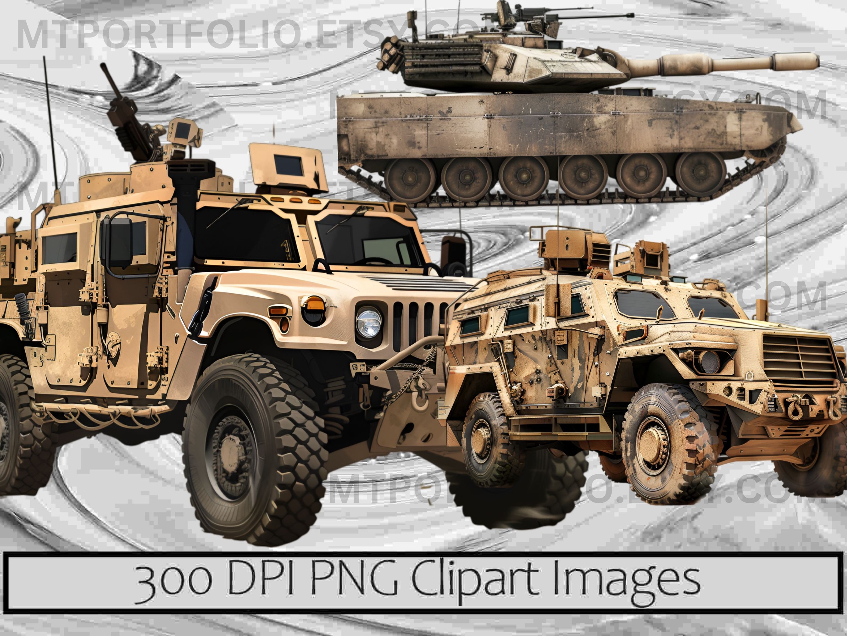 Desert Camo Clipart Military Camo PNG Trucks Tanks Bundle PNG Graphics ...
