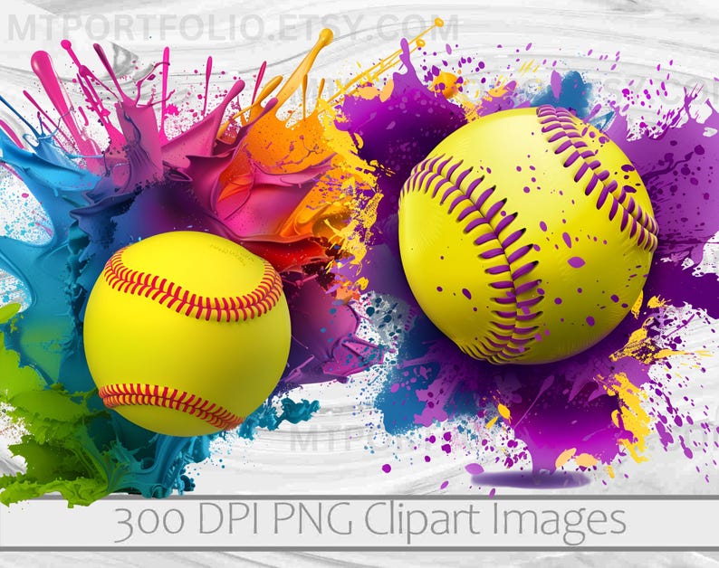 Softball Paint Splash PNG Clipart Baseball Paint Splatter PNG Graphics ...