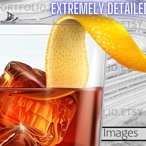 Bourbon and Whiskey Clipart Bundle Alcohol PNG Graphics Booze Drink ClipartTransparent Commercial Digital Download Sublimation Junk Journal image 6