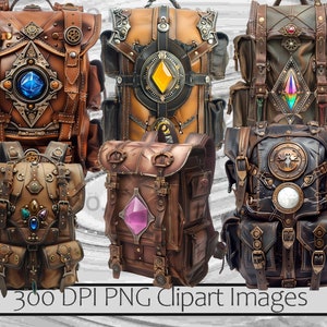 Fantasy Backpack Clipart Bag of Holding Cosplay RPG Gamer PNG Adventure ...