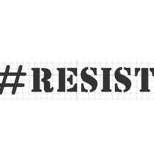RESIST- Embroidery design pattern  4x4 and 5x7 inches - INSTANT Download