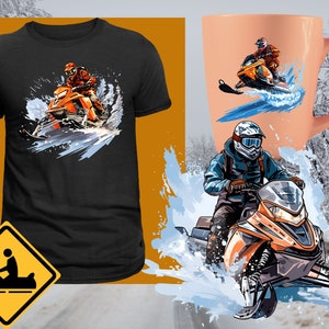 Snowmobile Clipart Snow Machine PNG Winter Snow Mobile Bundle PNG ...