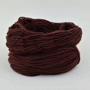 Coffee Brown Weaving Yarn, Navajo Weaving Yarn, Wool Yarn, 4oz skein