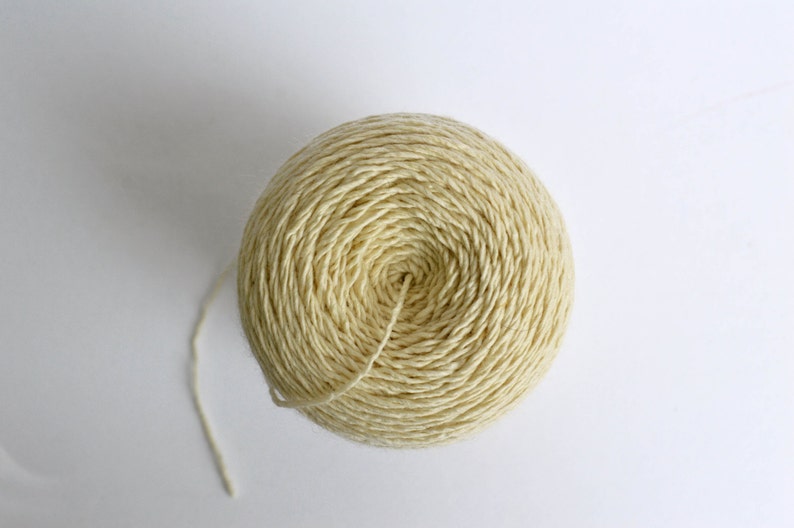 Natural White Wool Warp Yarn, Navajo Weaving Warp, 8oz ball image 2