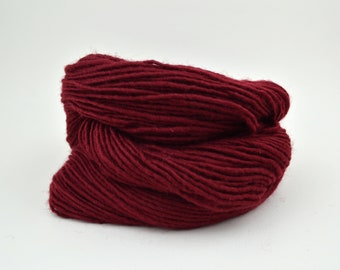 Dark Red Weaving Yarn, Navajo Weaving Yarn, Wool Yarn, 4oz skein