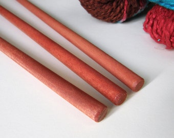 Deuvels voor Weavings en andere Fiber Wall Art-terracotta rode klei finish-set van 3-11 "(28cm)