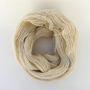 Natural White Wool Warp Yarn for Hand Looms, Navajo Weaving Warp, 4oz skein image 1