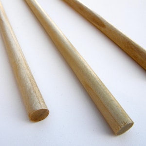 Hanging Dowels for Weavings and Other Fiber Wall Art - Natural Finish - Set of 3 - 11&quot; (28cm)