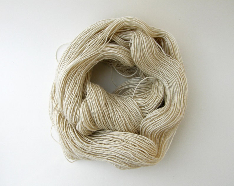 Natural White Wool Warp Yarn for Hand Looms, Navajo Weaving Warp, 4oz skein image 5