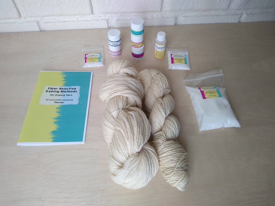 Yarn Dyeing Kit Using Fiber Reactive Dyes Learn to Dye Yarn Etsy