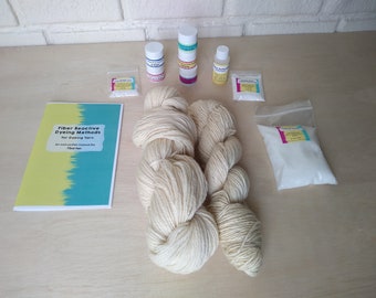 Garen verven Kit met behulp van fiber reactieve kleurstoffen - Leren om garen te verven