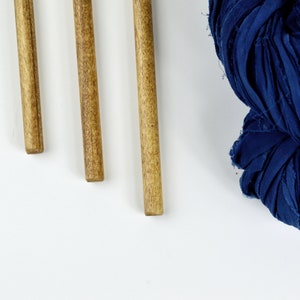 Large Dowels for Weavings and Other Fiber Wall Art Oak Finish Set of 3 15 38cm image 2